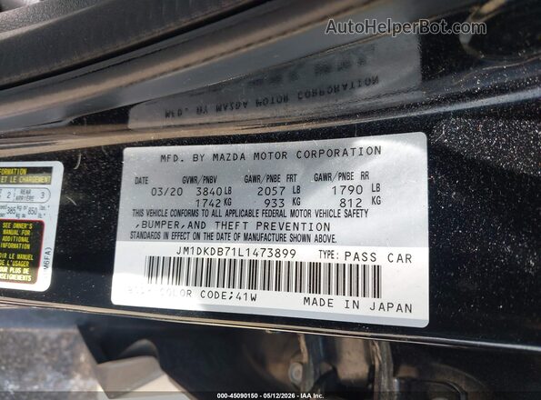JM1DKDB71L1473899 2020 MAZDA CX-3 Black Widok komory silnika