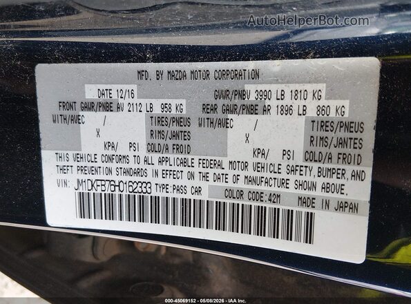 JM1DKFB76H0162333 2017 MAZDA CX-3 Dark Blue Вид подкапотного пространства