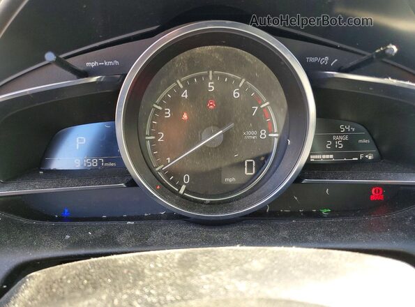 JM1DKFB76M1517389 2021 MAZDA CX-3 Blue Вид щитка приладів
