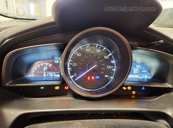JM1DKFC75K0424218 2019 MAZDA CX-3 Blue Vista del cuadro de instrumentos