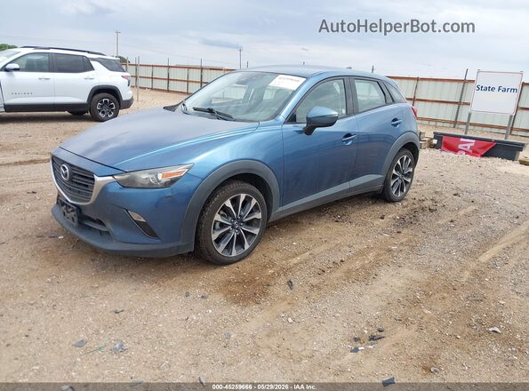 JM1DKFC78K0408465 2019 MAZDA CX-3 Синий Передняя левая четверть