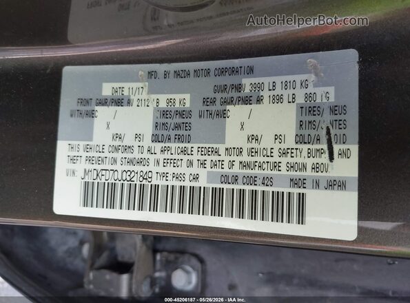 JM1DKFD70J0321849 2018 MAZDA CX-3 Gray Вид підкапотного простору