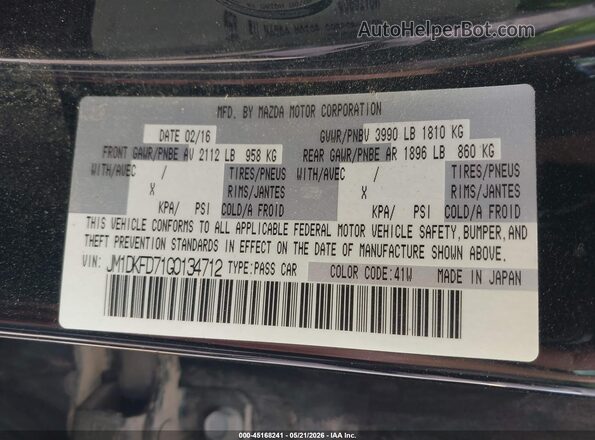 JM1DKFD71G0134712 2016 MAZDA CX-3 Черный Вид подкапотного пространства