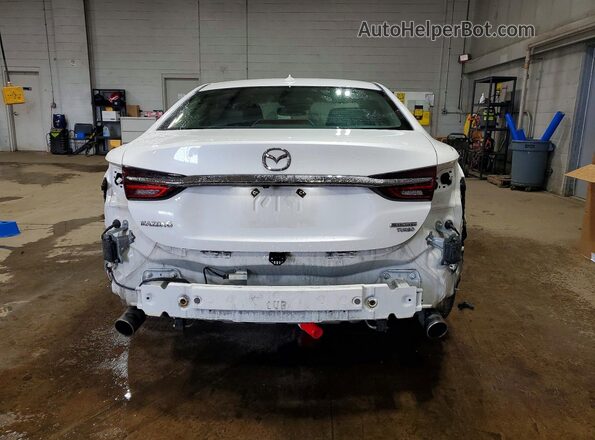 JM1GL1TY3M1609483 2021 MAZDA 6 White Вид ззаду