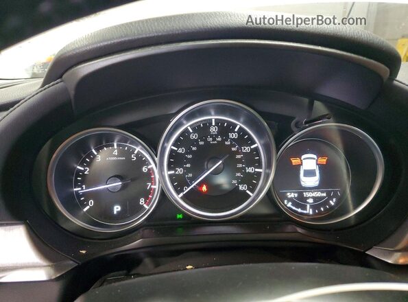 JM1GL1TY3M1609483 2021 MAZDA 6 White Вид щитка приладів
