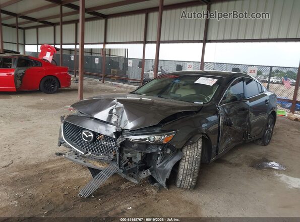 JM1GL1TY7M1618283 2021 MAZDA 6 Gray Առջևի ձախ երեք քառորդ տեսարան