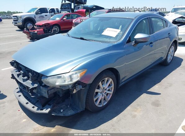 JM1GL1U56H1123700 2017 MAZDA 6 Blue Առջևի ձախ երեք քառորդ տեսարան