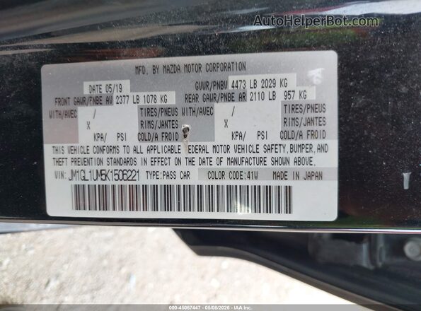 JM1GL1UM5K1506221 2019 MAZDA 6 Black 