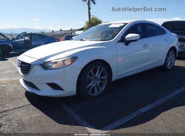 JM1GL1V58H1111367 2017 MAZDA 6 White წინა მარცხენა ხედი სამი მეოთხედიდან