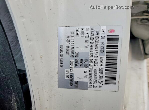 JM1GL1VM3K1504076 2019 MAZDA MAZDA White VIN կոդի պիտակի տեսք