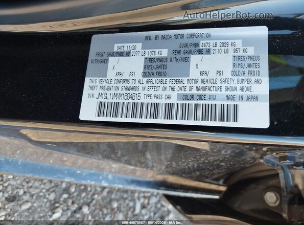 JM1GL1VMXM1604615 2021 MAZDA 6 Black Engine compartment view