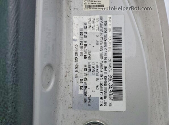 JM1NDAB74G0109243 2016 MAZDA MX-5 Silver Widok komory silnika
