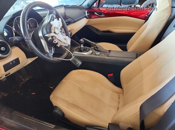 JM1NDAM72L0416546 2020 MAZDA MX-5 Burgundy Widok wnętrza z przodu