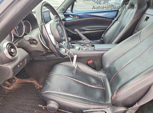 JM1NDAM73K0302571 2019 MAZDA MX-5 Blue Вид салону спереду