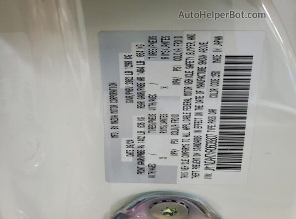 JM1NDAM7XR0608807 2024 MAZDA MX-5 White VIN կոդի պիտակի տեսք