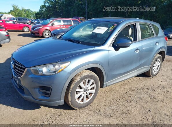 JM3KE2BY2G0741664 2016 MAZDA CX-5 Blue Передня ліва чверть