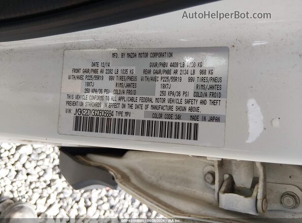JM3KE2DY3G0606884 2016 MAZDA CX-5 White Vista del compartimento del motor