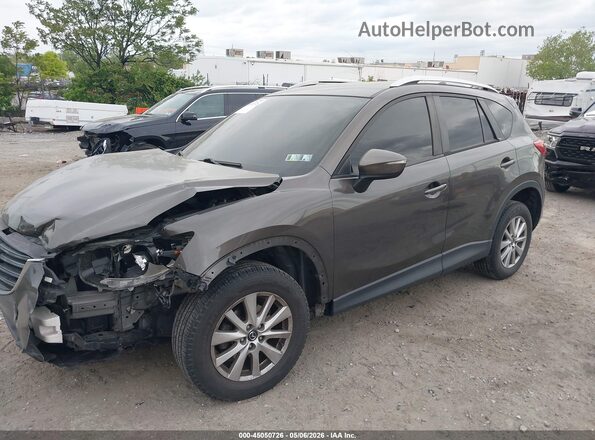 JM3KE4BY3G0689926 2016 MAZDA CX-5 Gray წინა მარცხენა ხედი სამი მეოთხედიდან