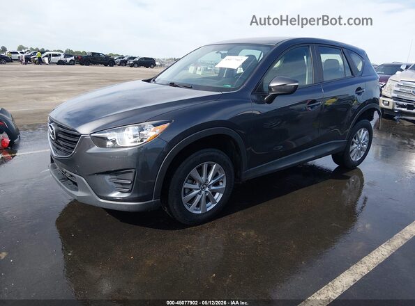 JM3KE4BY6G0844985 2016 MAZDA CX-5 Gray Առջևի ձախ երեք քառորդ տեսարան