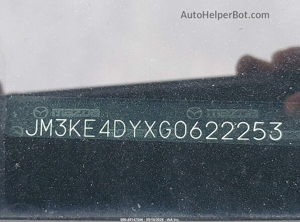 JM3KE4DYXG0622253 2016 MAZDA CX-5 Blue Vista del compartimento del motor