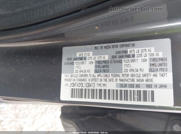 JM3KFACM3L1838413 2020 MAZDA CX-5 Gray 