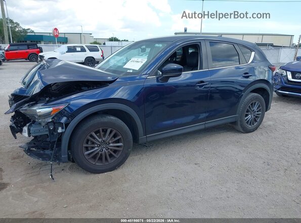 JM3KFACM3M1325681 2021 MAZDA CX-5 Navy Առջևի ձախ երեք քառորդ տեսարան