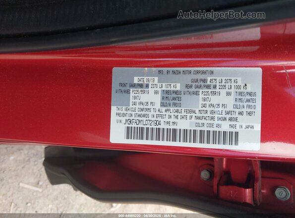 JM3KFADM1L0721904 2020 MAZDA CX-5 Красный Вид подкапотного пространства