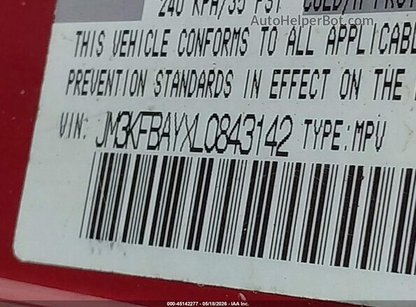 JM3KFBAYXL0843142 2020 MAZDA CX-5 Red 
