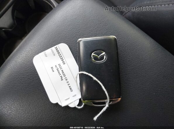 JM3KFBBM1N0593336 2022 MAZDA CX-5 Blue Առջևի վահանակի տեսք