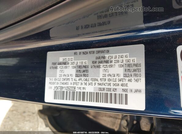 JM3KFBBM1N0593336 2022 MAZDA CX-5 Blue Շարժիչի բաժամունքի տեսք