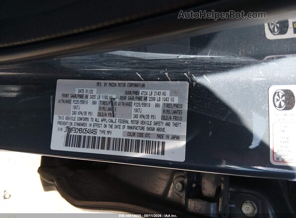 JM3KFBCM6N0548469 2022 MAZDA CX-5 Light Blue Widok komory silnika