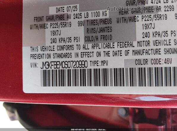 JM3KFBEM0S0720990 2025 MAZDA CX-5 Red 