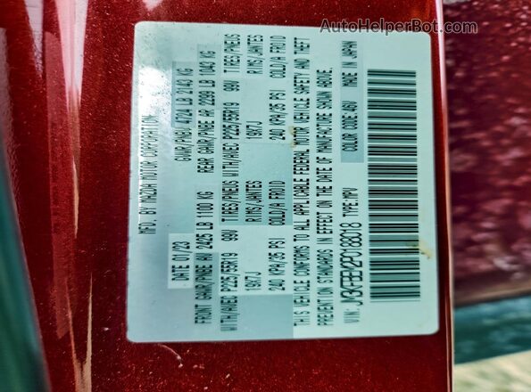 JM3KFBEM2P0188018 2023 MAZDA CX-5 Красный Вид наклейки с VIN-кодом