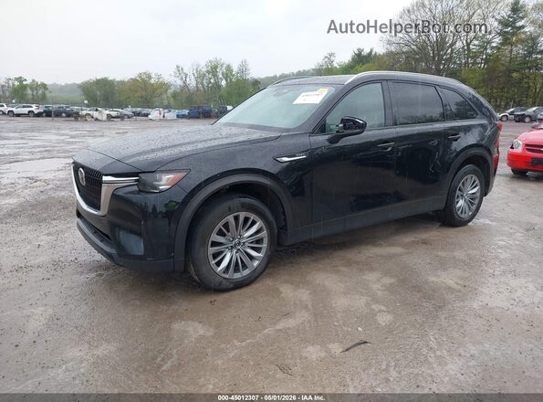 JM3KKBHA6R1120184 2024 MAZDA CX-90 PHEV Black წინა მარცხენა ხედი სამი მეოთხედიდან