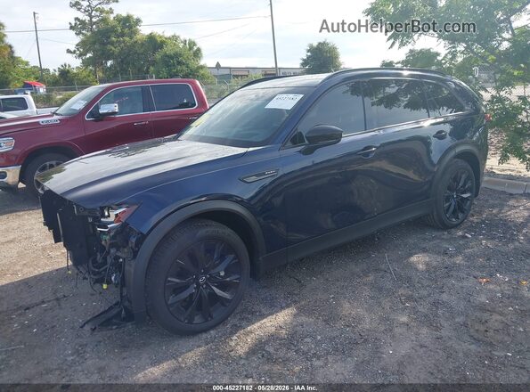 JM3KKCHA0S1206246 2025 MAZDA CX-90 PHEV Dark Blue Առջևի ձախ երեք քառորդ տեսարան