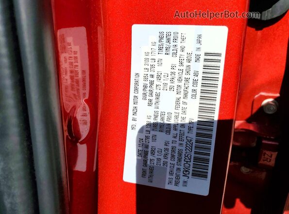 JM3KKCHD2S1222247 2025 MAZDA CX-90 Red 