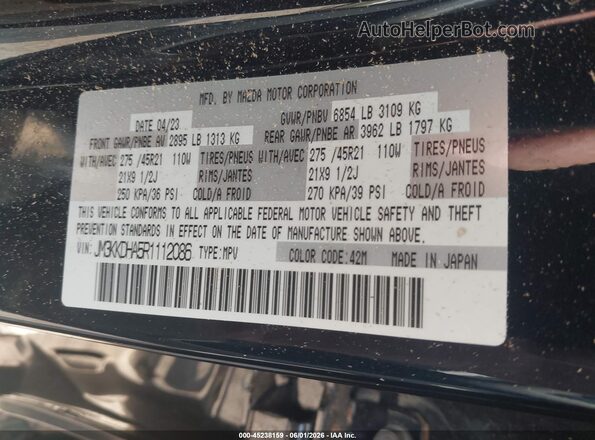 JM3KKDHA5R1112086 2024 MAZDA CX-90 PHEV Dark Blue 