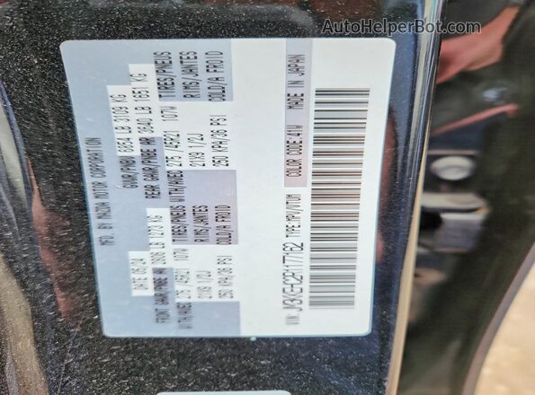 JM3KKEHC2R1177162 2024 MAZDA CX-90 Black VIN კოდის სტიკერის ხედი