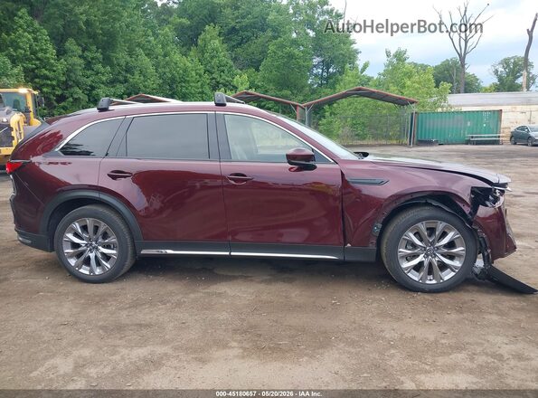 JM3KKEHD0R1149238 2024 MAZDA CX-90 Maroon Widok wnętrza z tyłu