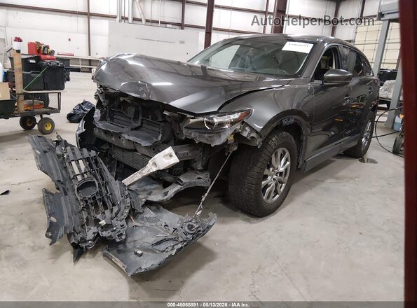 JM3TCACY9J0218426 2018 MAZDA CX-9 Gray Առջևի ձախ երեք քառորդ տեսարան
