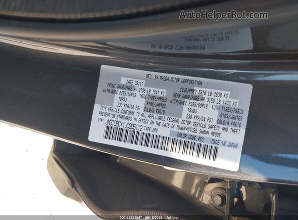 JM3TCBCY1J0205112 2018 MAZDA CX-9 Черный Вид подкапотного пространства