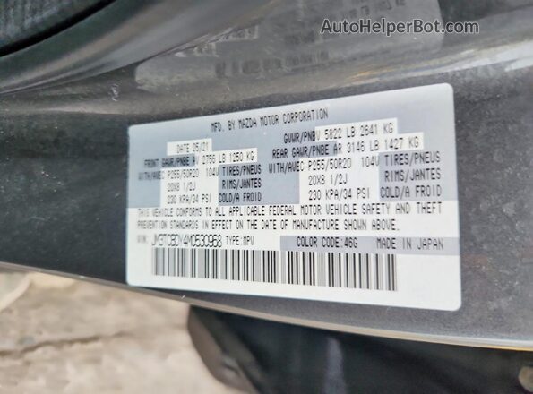 JM3TCBDY4M0530968 2021 MAZDA CX-9 Gray 