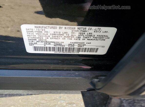 JN1AF0BA2RM432106 2024 NISSAN ARIYA Black Շարժիչի բաժամունքի տեսք