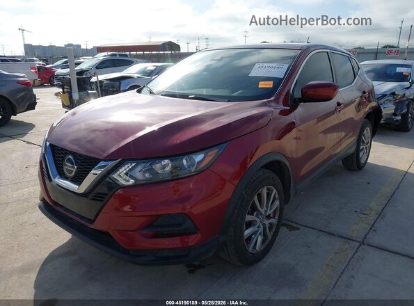 JN1BJ1AV1NW343770 2022 NISSAN ROGUE Red Vista tres cuartos delantera izquierda