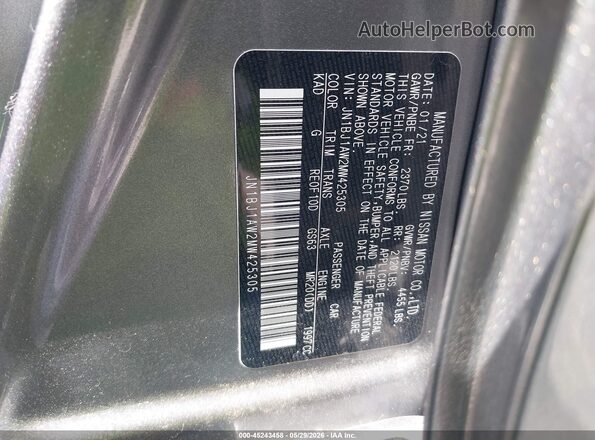 JN1BJ1AW2MW425305 2021 NISSAN ROGUE Серый Вид подкапотного пространства