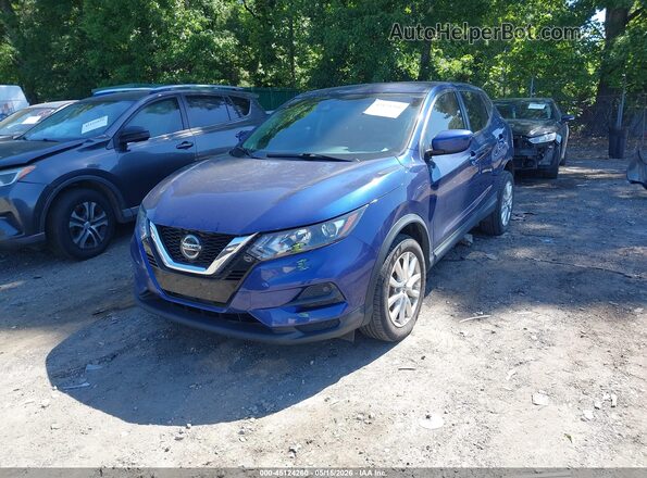 JN1BJ1AW6MW423959 2021 NISSAN ROGUE Blue წინა მარცხენა ხედი სამი მეოთხედიდან