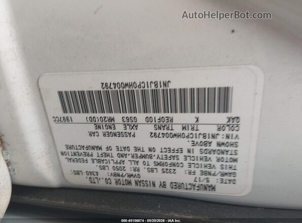 JN1BJ1CP0HW004792 2017 NISSAN ROGUE White Շարժիչի բաժամունքի տեսք