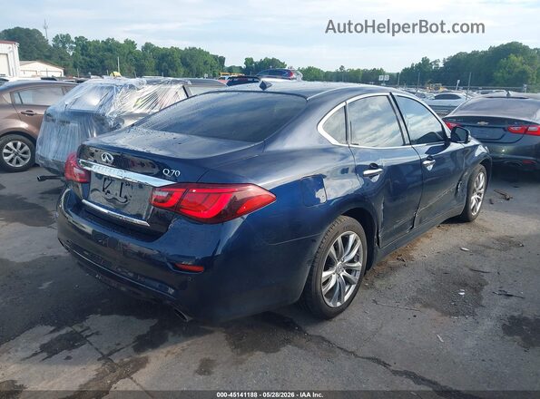 JN1BY1AP2JM181117 2018 INFINITI Q70 Синий Задняя правая четверть