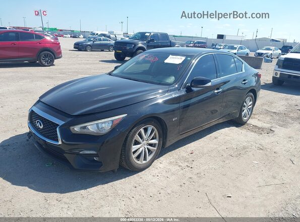 JN1CV7AP8JM240641 2018 INFINITI Q50 Black Առջևի ձախ երեք քառորդ տեսարան