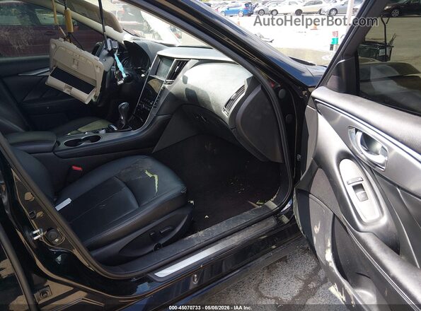 JN1CV7AR9HM681982 2017 INFINITI Q50 Black წინა სალონის ხედი